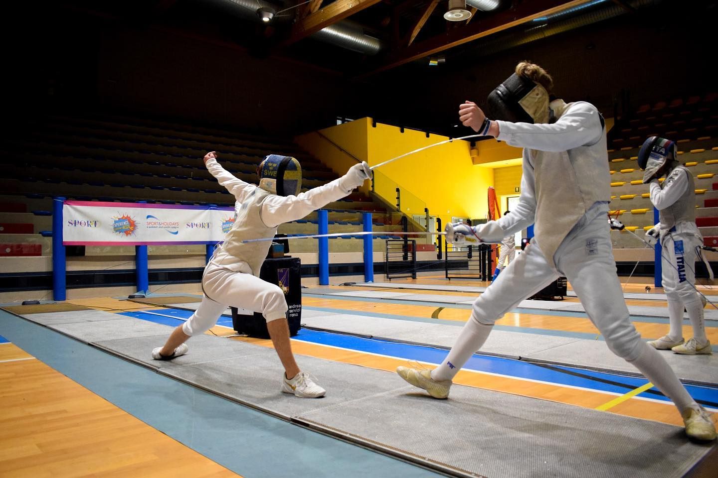 Fechten in der Sporthalle